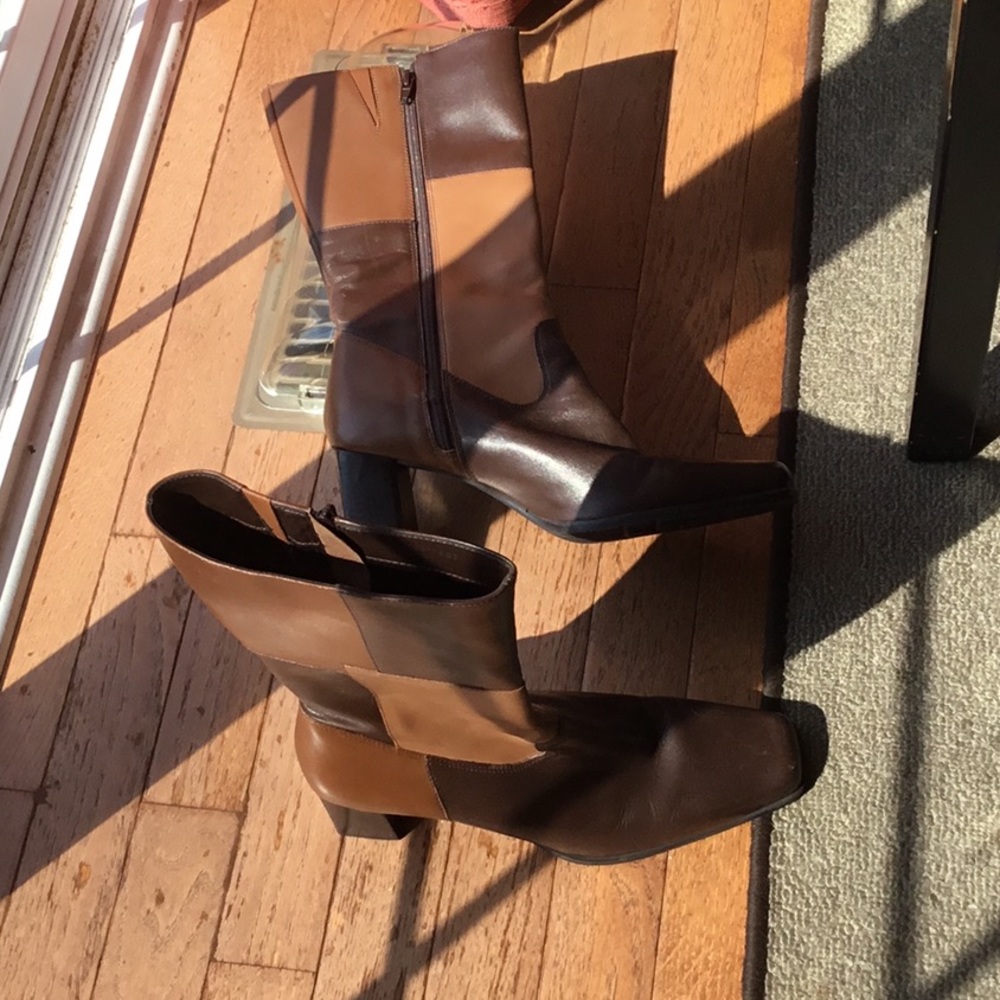 Soft brown leather boots